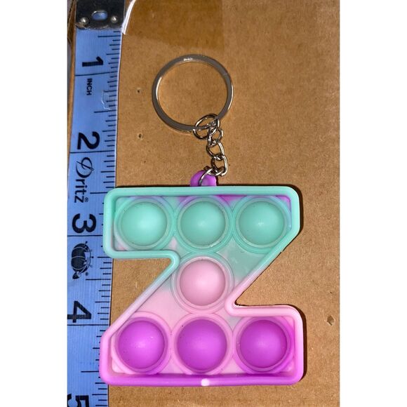 ☀️3/$12☀️ Letter Z Pop Fidget Toy Keychain - Picture 2 of 3